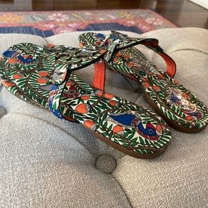 Tory Burch printed Miller sandals - size 7